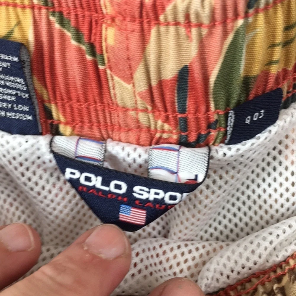 Ralph Lauren Polo Sport Orange Floral Swim Board Shorts‎ Mens Large Tropical